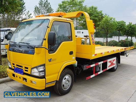 Winch 600P ISUZU Tow Truck All Terrain 130hp 4 ton Flatbed Tow Trucks