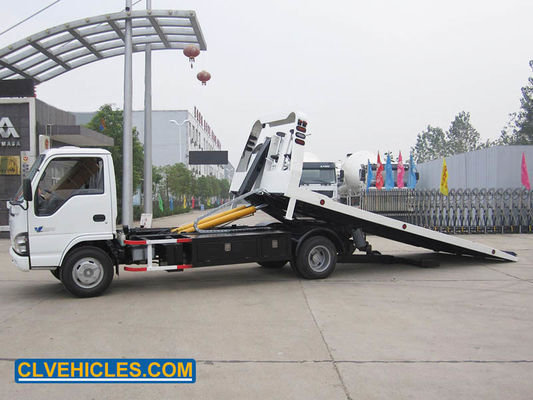 600P 130hp International Flatbed Tow Truck Isuzu Rollback Truck Diesel